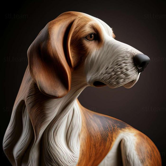 3D model English Foxhound dog (STL)